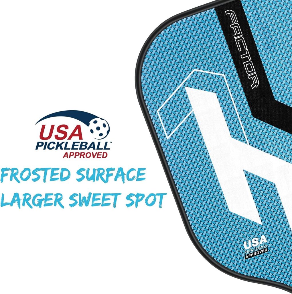 HANISNA Factor Pickleball Paddle, Carbon Fiber Pickleball Paddles with Enhance PP Honeycomb Core, Ultra Cushion Pickleball Rackets Grip, Lightweight, Grit Face, Gift Box  Paddle Cover