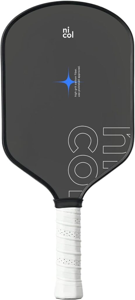P-One by Nicol Pickleball Paddle - T700 Premium Japanese Carbon Fiber - USAPA Approved Pickleball Racket, Elongated Handle  Paddle Face, Upgraded Non-Slip Grip