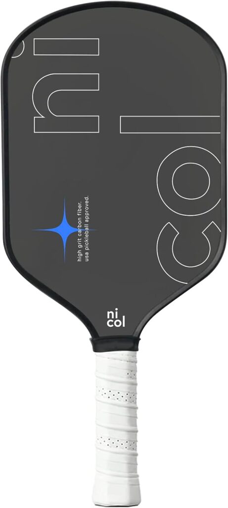 P-One by Nicol Pickleball Paddle - T700 Premium Japanese Carbon Fiber - USAPA Approved Pickleball Racket, Elongated Handle  Paddle Face, Upgraded Non-Slip Grip