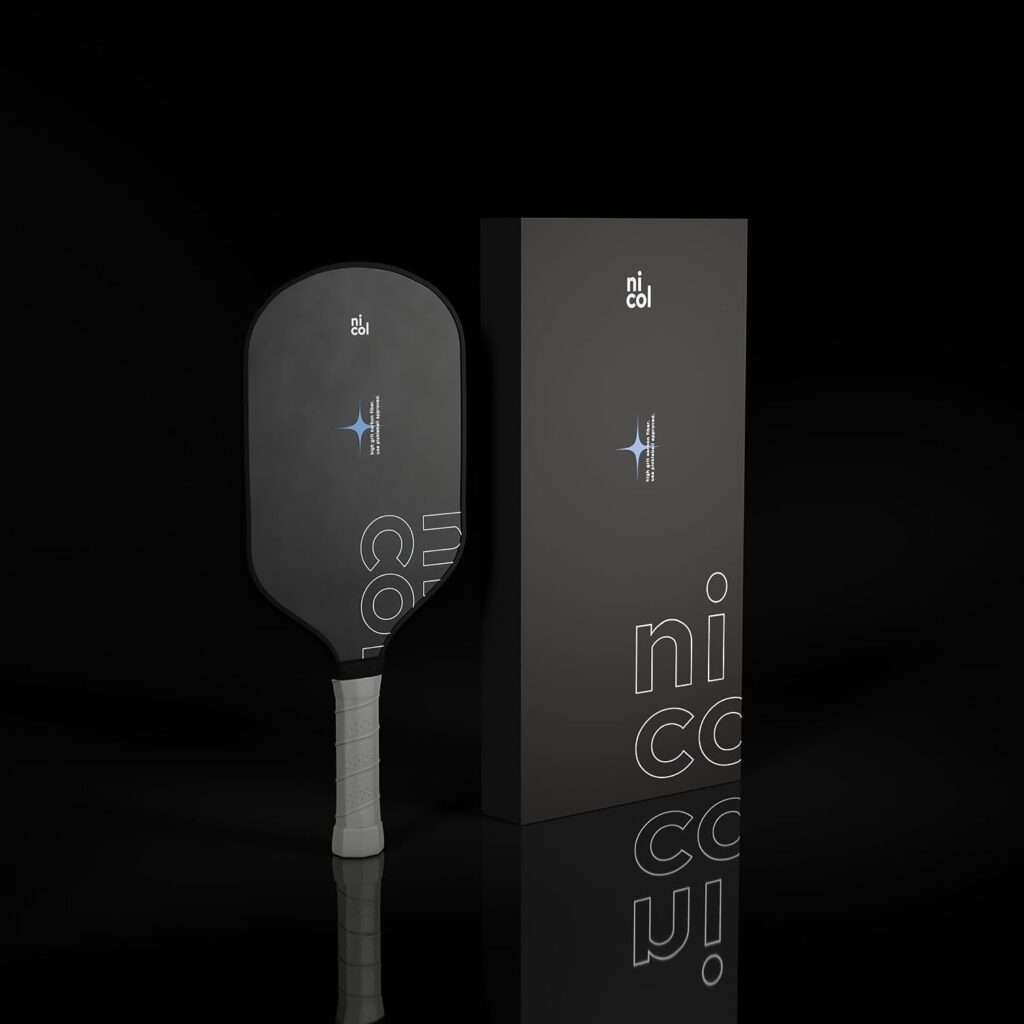 P-One by Nicol Pickleball Paddle - T700 Premium Japanese Carbon Fiber - USAPA Approved Pickleball Racket, Elongated Handle  Paddle Face, Upgraded Non-Slip Grip
