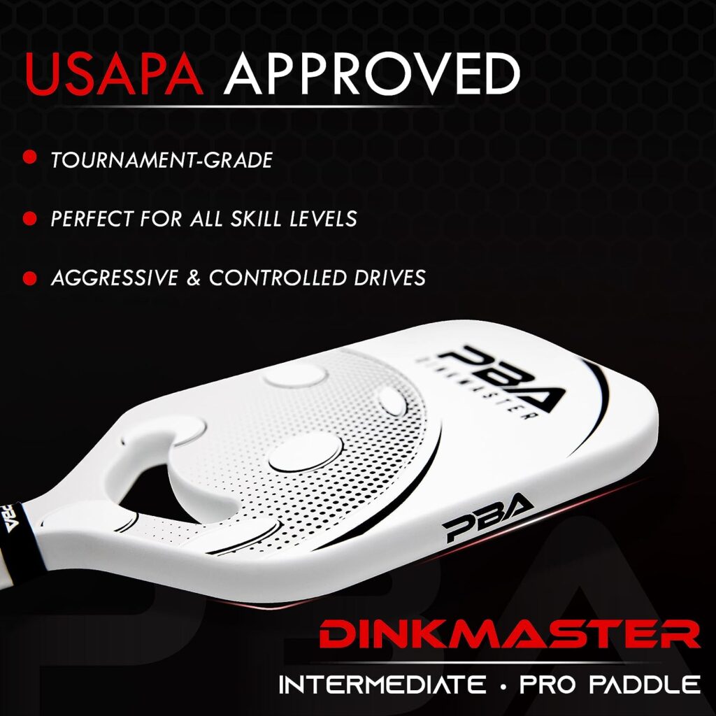 PBA Sport Dinkmaster Pickleball Paddles - USAPA Approved Ultimate Pickleball Rackets for Adults - Black Pickle Ball Paddles with Precision Cut Polypropylene Core Carbon-Forged Handle PBA Sport Dinkmaster Pickleball Paddles - USAPA Approved Ultimate Pickleball Rackets for Adults - Black Pickle Ball Paddles with Precision Cut Polypropylene Core Carbon-Forged Handle