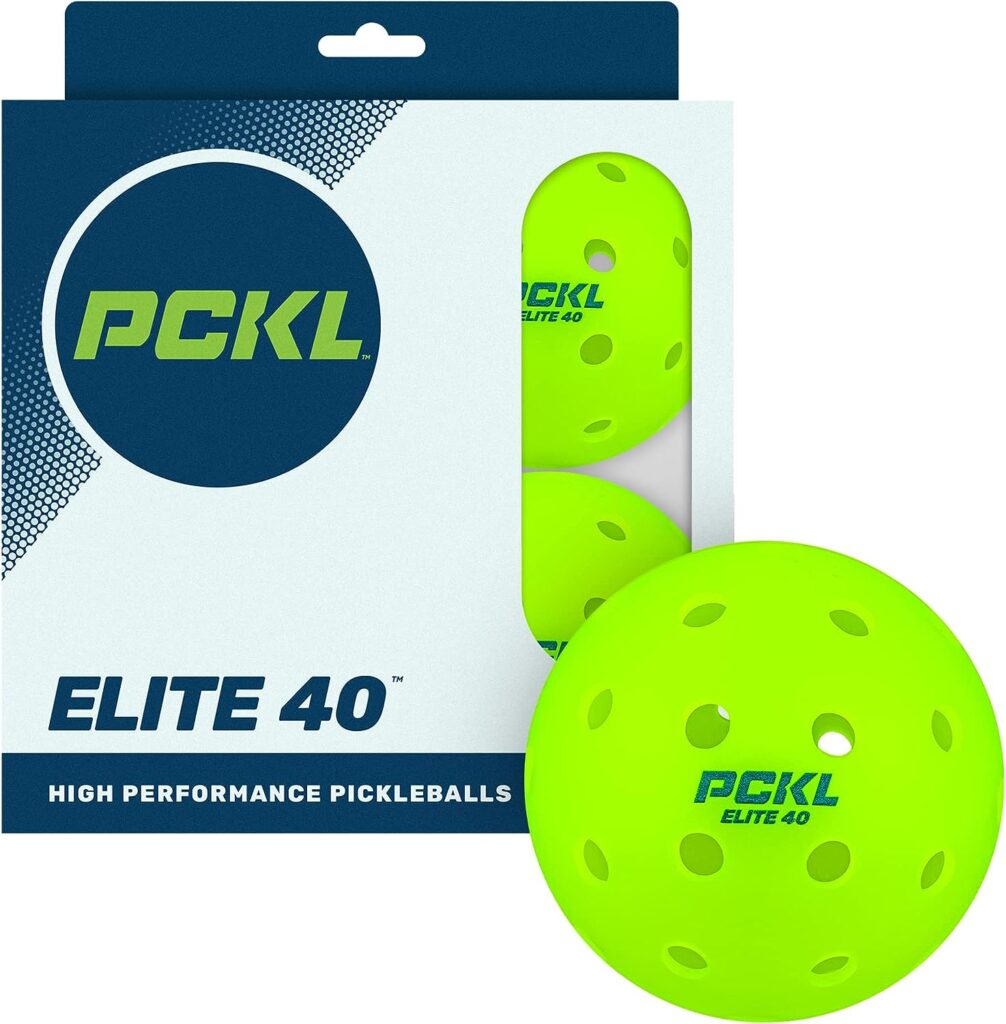 PCKL Elite 40 Pickleball Balls | Tournament and Competition Ball | 4 Pack of Balls | USA Pickleball Approved