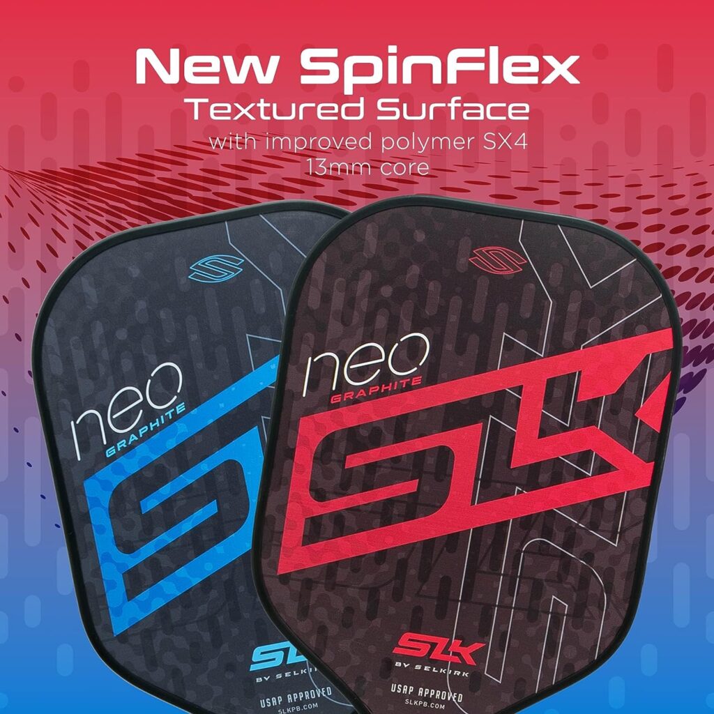 SLK by Selkirk Pickleball Paddles | Featuring a Multilayer Fiberglass and Graphite Pickleball Paddle Face | SX3 Honeycomb Core | Pickleball Rackets Designed in The USA for Traction and Stability