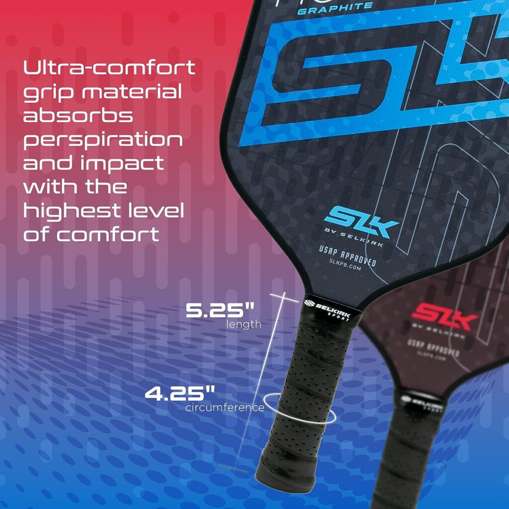 SLK by Selkirk Pickleball Paddles | Featuring a Multilayer Fiberglass and Graphite Pickleball Paddle Face | SX3 Honeycomb Core | Pickleball Rackets Designed in The USA for Traction and Stability