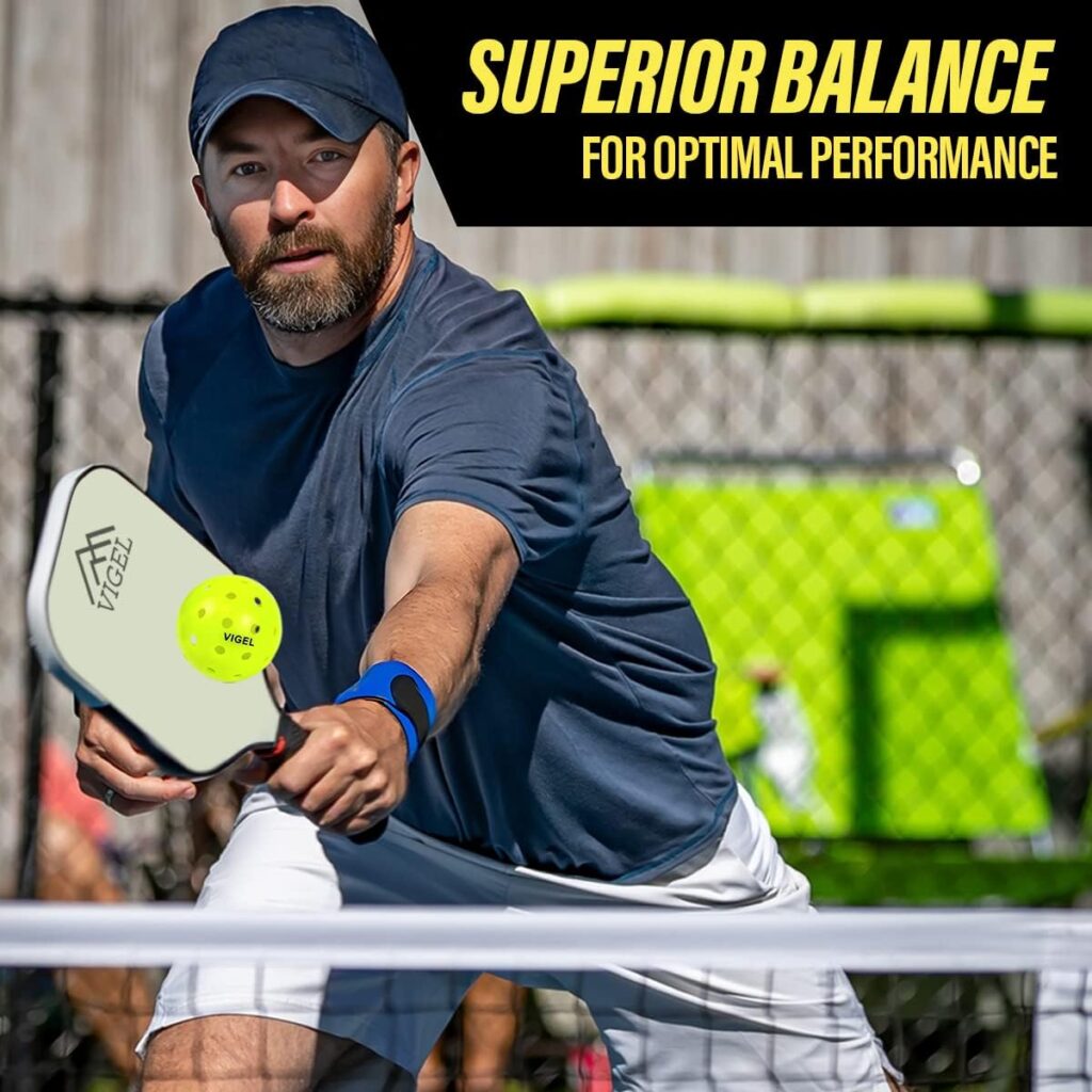 Vigel Premium Outdoor Pickleball Balls Set of 4-12, USAPA Approved Tournament and Competition Play, Perfectly Balanced, High Bounce True Flight, Durable, 40 Hole Pickleball, Ideal for All Skill Levels Vigel Premium Outdoor Pickleball Balls Set of 4-12, USAPA Approved Tournament and Competition Play, Perfectly Balanced, High Bounce True Flight, Durable, 40 Hole Pickleball, Ideal for All Skill Levels