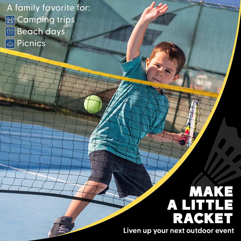 Boulder Badminton Pickleball Net - Adjustable Portable Net for Junior Tennis, Kids Volleyball Soccer, and Backyard Games - Easy Setup Nylon Sports Net with Poles 10 ft/14ft/17ft/22ft Wide Boulder Badminton Pickleball Net - Adjustable Portable Net for Junior Tennis, Kids Volleyball Soccer, and Backyard Games - Easy Setup Nylon Sports Net with Poles 10 ft/14ft/17ft/22ft Wide