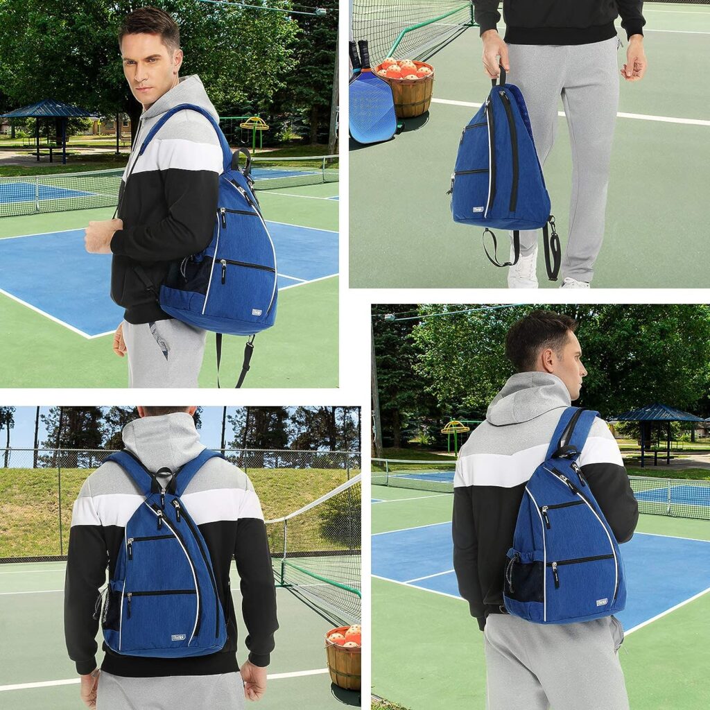 Sucipi Pickleball Bag Pickleball Backpack for Women Men Pickleball Paddle Backpack Reversible Pickleball Paddle Bag Pickleball Rackets Bags for Ladies
