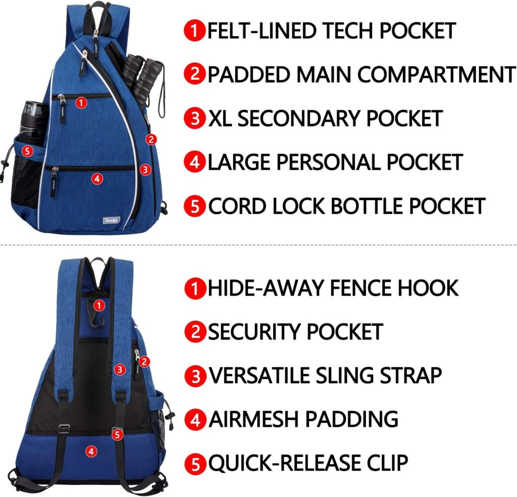 Sucipi Pickleball Bag Pickleball Backpack for Women Men Pickleball Paddle Backpack Reversible Pickleball Paddle Bag Pickleball Rackets Bags for Ladies