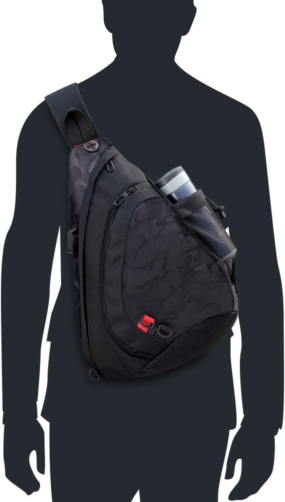 ZOEA Pickleball Bag, Sport Pickleball Sling Bag for Women Man, Adjustable Pickleball Bag with Water Bottle Holder, Fits 2 Paddles and All Your Other Gear