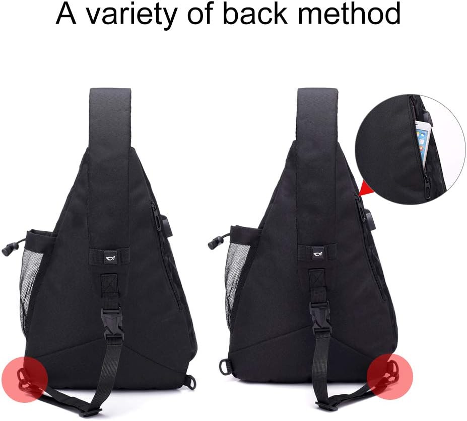 ZOEA Pickleball Bag, Sport Pickleball Sling Bag for Women Man, Adjustable Pickleball Bag with Water Bottle Holder, Fits 2 Paddles and All Your Other Gear