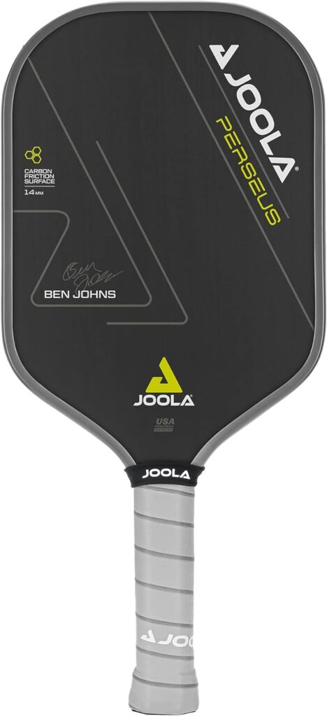 JOOLA Ben Johns Perseus Pickleball Paddle with Charged Surface Technology for Increased Power  Feel - Fully Encased Carbon Fiber Pickleball Paddle w/Larger Sweet Spot - USAPA Approved.