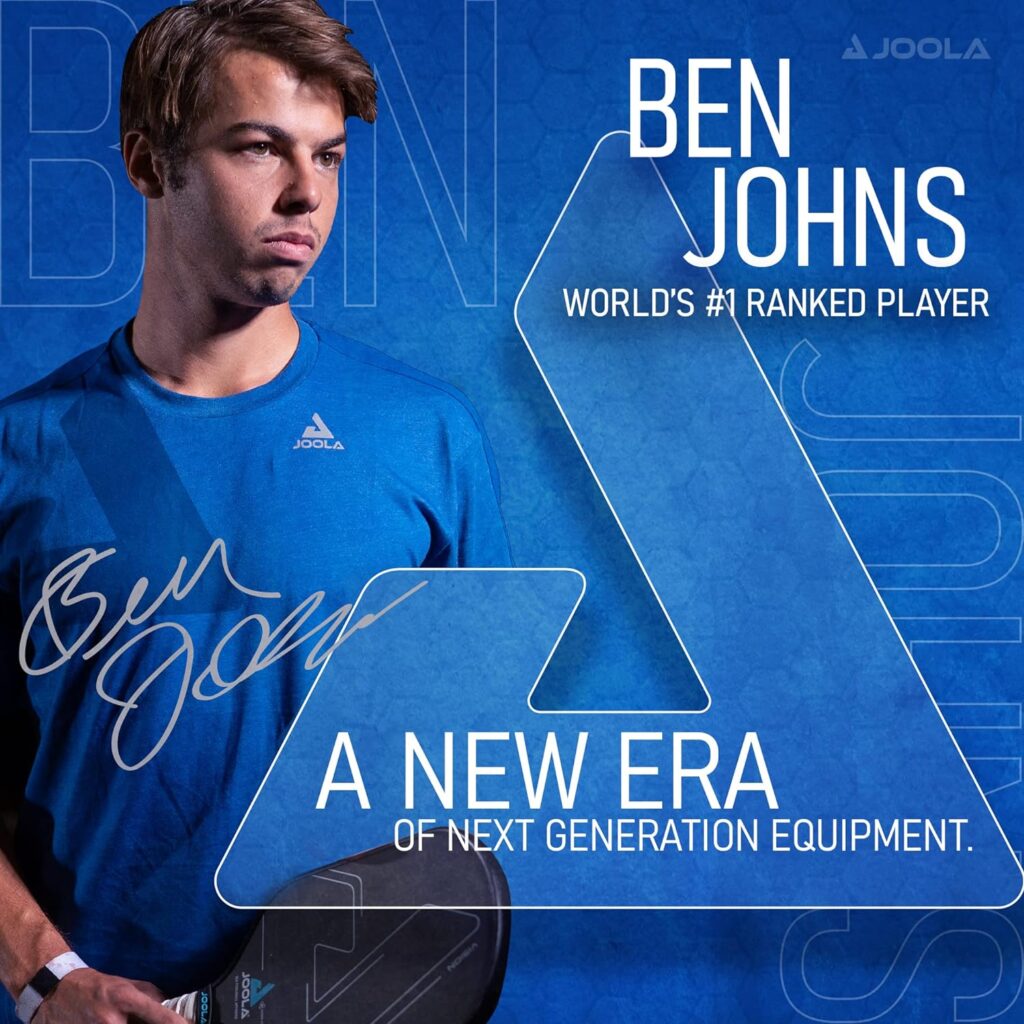 JOOLA Ben Johns Perseus Pickleball Paddle with Charged Surface Technology for Increased Power  Feel - Fully Encased Carbon Fiber Pickleball Paddle w/Larger Sweet Spot - USAPA Approved.