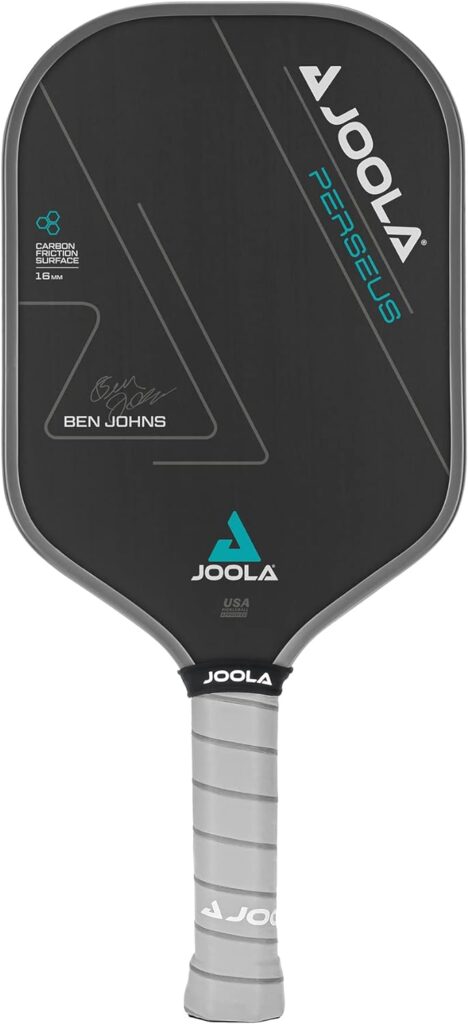 JOOLA Ben Johns Perseus Pickleball Paddle with Charged Surface Technology for Increased Power  Feel - Fully Encased Carbon Fiber Pickleball Paddle w/Larger Sweet Spot - USAPA Approved.