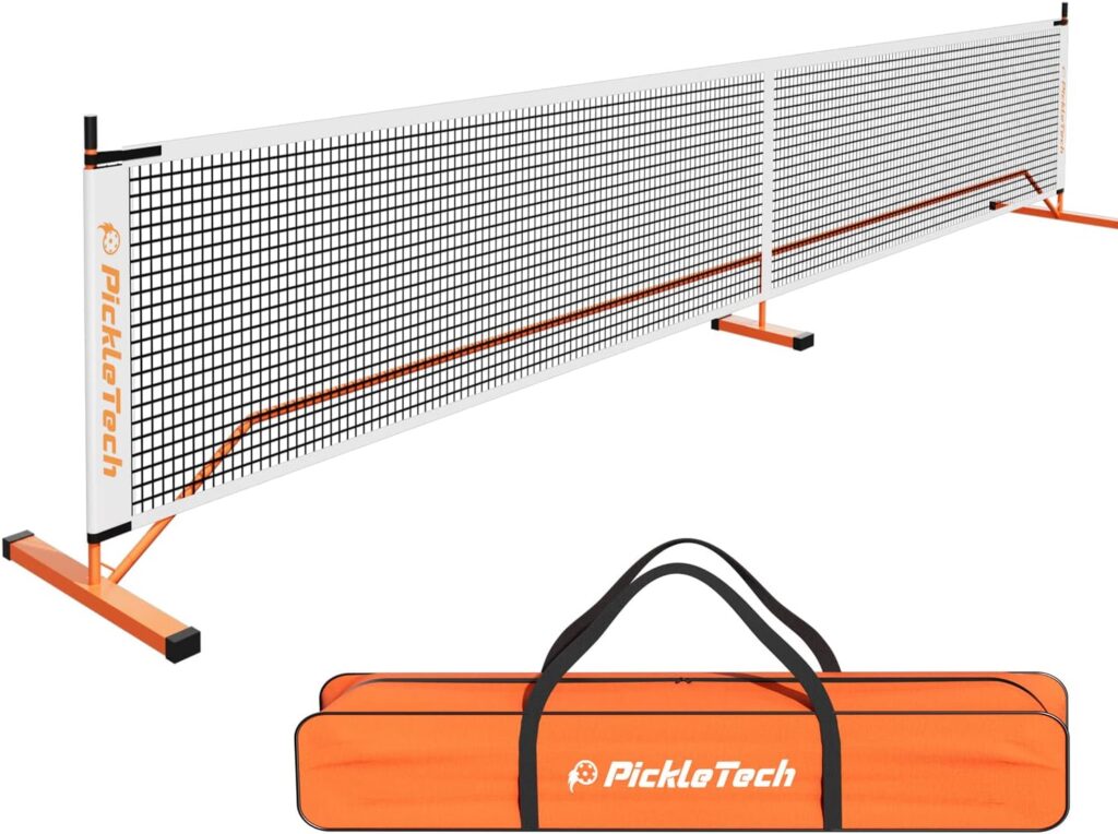 PICKLETECH Portable Pickleball Net Outdoor 22FT Regulation Size Set 3.0 Reinforced Version