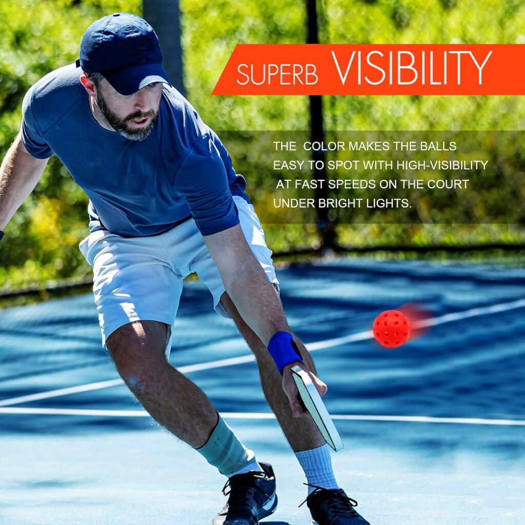 ZOEA Premium 40 Holes Outdoor Pickleball Balls, Durable Ball with Nice Bounce, High Visibility for Outdoor Indoor Courts 6 Packs Bright Yellow Green ZOEA Premium 40 Holes Outdoor Pickleball Balls, Durable Ball with Nice Bounce, High Visibility for Outdoor Indoor Courts 6 Packs Bright Yellow Green