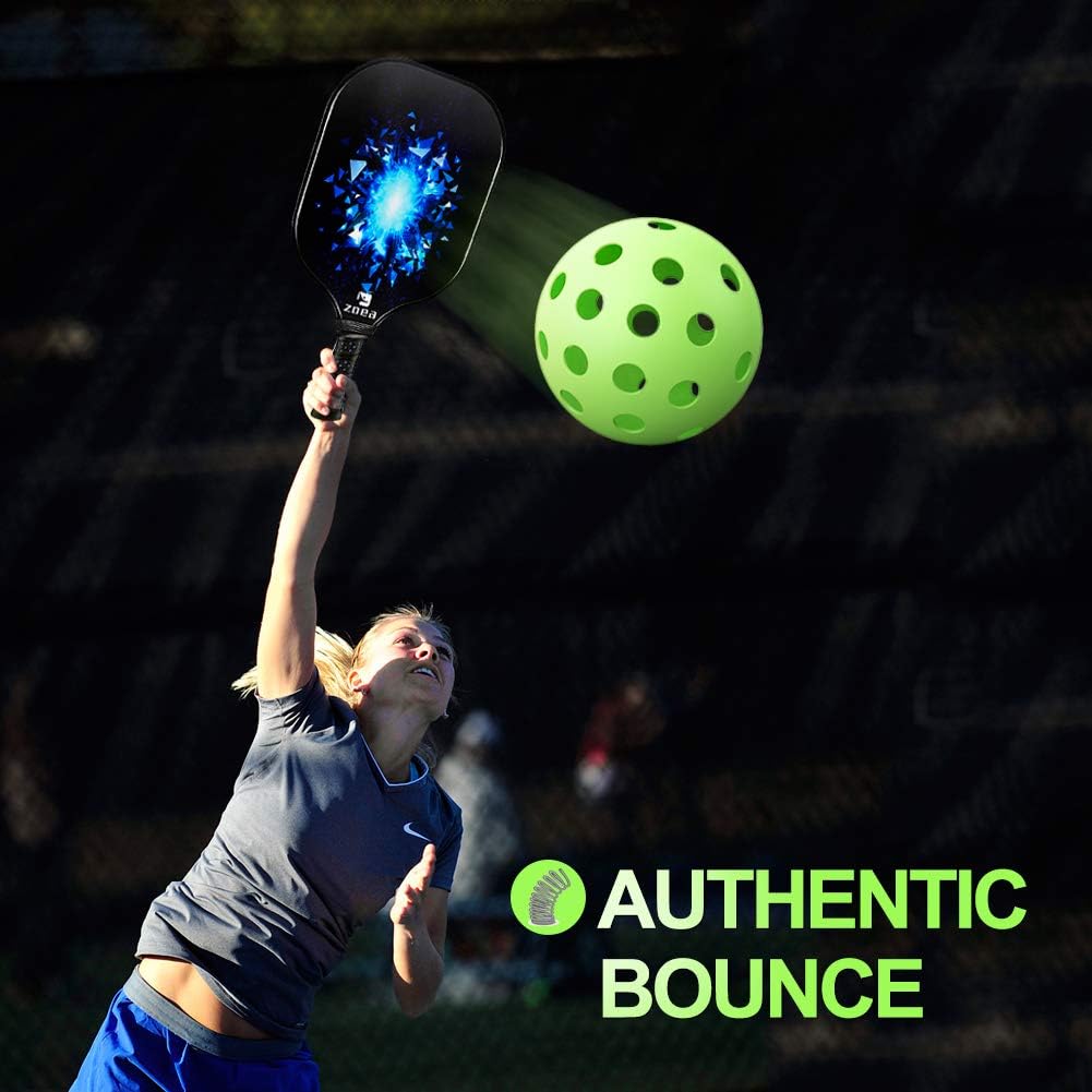 ZOEA Premium 40 Holes Outdoor Pickleball Balls, Durable Ball with Nice Bounce, High Visibility for Outdoor Indoor Courts 6 Packs Bright Yellow Green ZOEA Premium 40 Holes Outdoor Pickleball Balls, Durable Ball with Nice Bounce, High Visibility for Outdoor Indoor Courts 6 Packs Bright Yellow Green