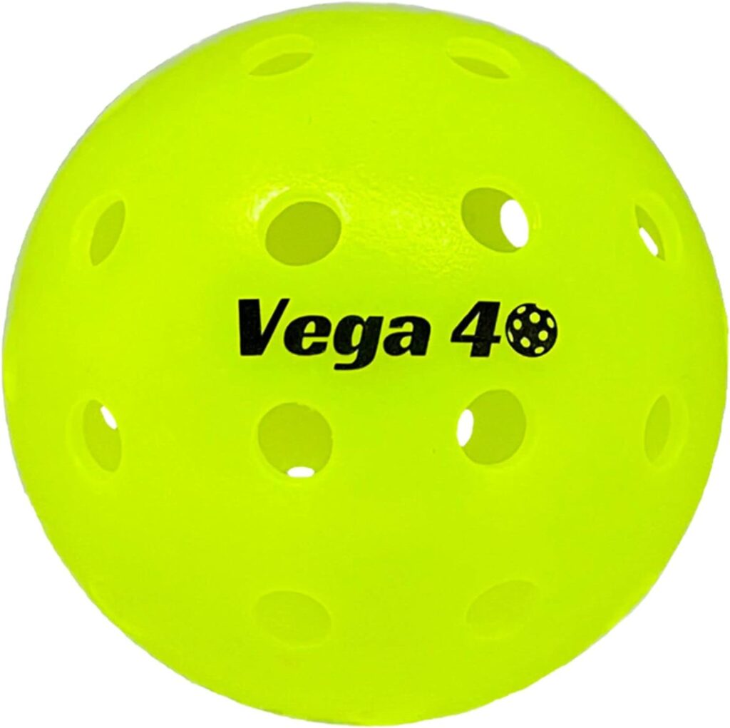 NEOSLICK Vega 40 Outdoor Pickleball Balls|USA Pickleball Approved (USAPA)|12-Pack|6-PackHigh-Visibility Neon Green| Best Pickleball Balls for Recreational and Professional Players