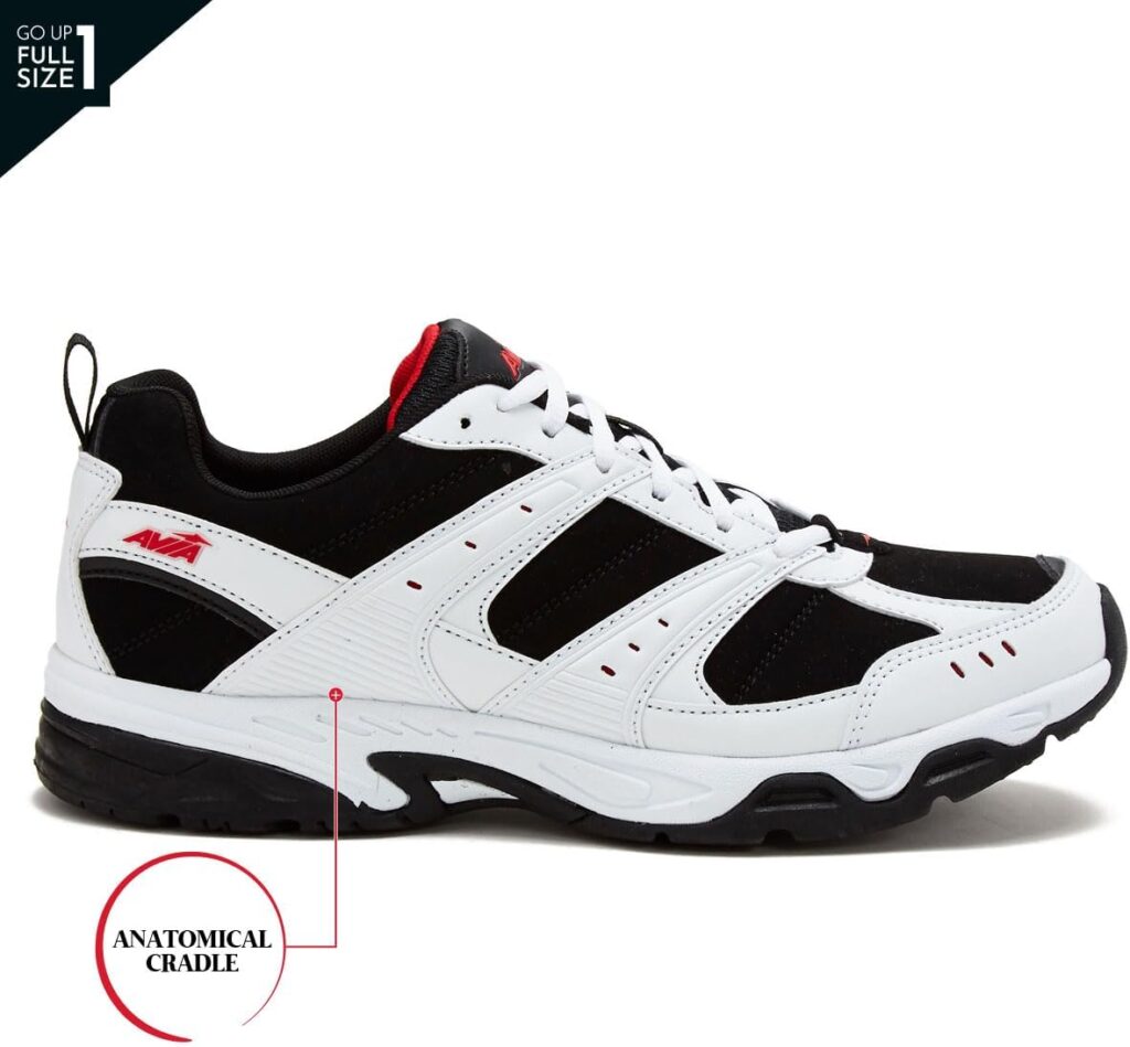 Avia Avi-Verge Mens Sneakers - Cross Trainer Mens Tennis Shoes, Pickleball or Walking Shoes for Men, Medium or Extra Wide Width Court Shoes Size 7 to 16