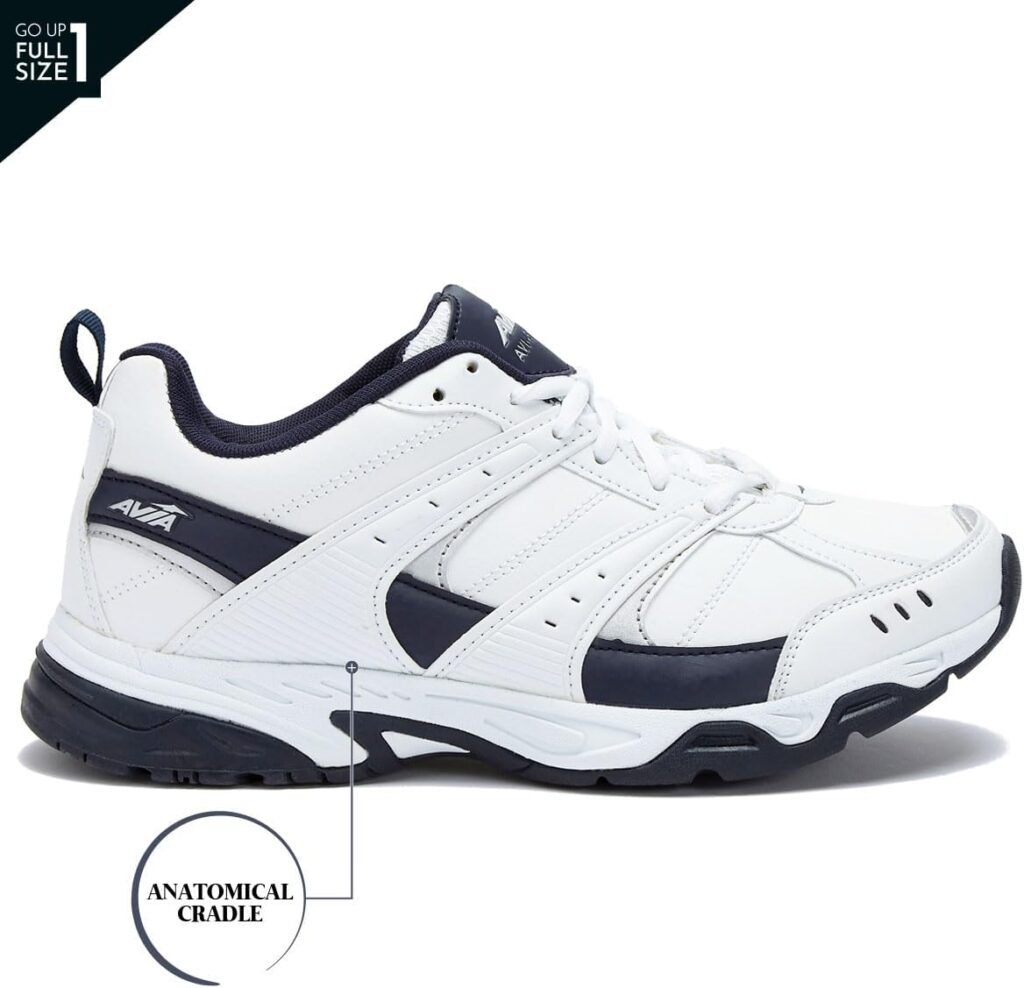 Avia Avi-Verge Mens Sneakers - Cross Trainer Mens Tennis Shoes, Pickleball or Walking Shoes for Men, Medium or Extra Wide Width Court Shoes Size 7 to 16