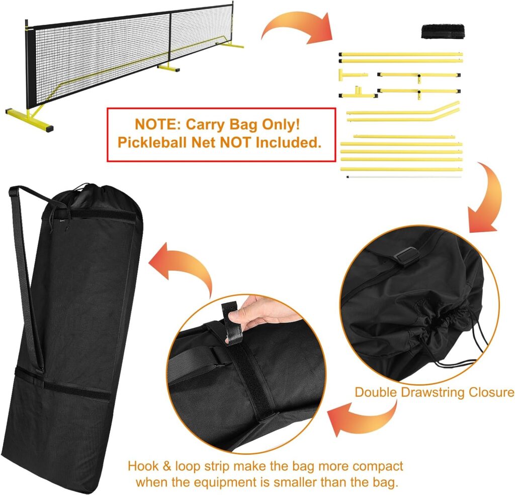 Cosmos Pickleball Net Storage Bag Pickle Ball Equipment Carry Bag Badminton Net Case Boundary Line Carrying Bag for Game Equipment Accessories Storage in Driveway Backyard (Mesh Net NOT Included) Cosmos Pickleball Net Storage Bag Pickle Ball Equipment Carry Bag Badminton Net Case Boundary Line Carrying Bag for Game Equipment Accessories Storage in Driveway Backyard (Mesh Net NOT Included)