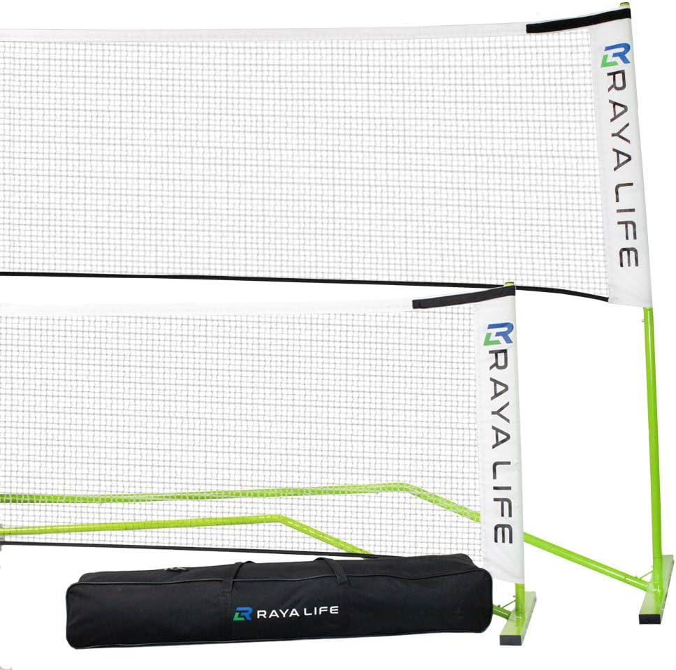RayaLife Portable Pickleball Net Badminton Net 2 in 1-22ft Width Standard Pickleball Net Size- Indoor Outdoor Multi-Sport Pickleball Net – Weatherproof, Durable, Easy Assembly RayaLife Portable Pickleball Net Badminton Net 2 in 1-22ft Width Standard Pickleball Net Size- Indoor Outdoor Multi-Sport Pickleball Net – Weatherproof, Durable, Easy Assembly