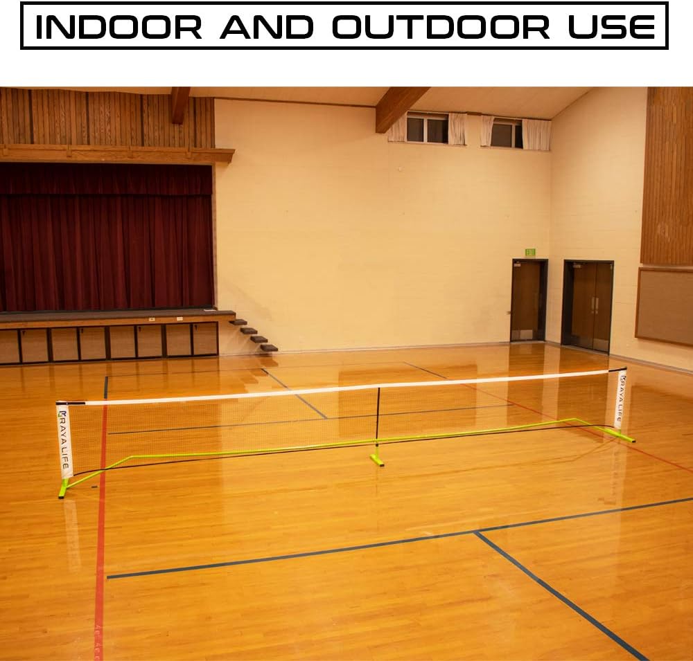 RayaLife Portable Pickleball Net Badminton Net 2 in 1-22ft Width Standard Pickleball Net Size- Indoor Outdoor Multi-Sport Pickleball Net – Weatherproof, Durable, Easy Assembly RayaLife Portable Pickleball Net Badminton Net 2 in 1-22ft Width Standard Pickleball Net Size- Indoor Outdoor Multi-Sport Pickleball Net – Weatherproof, Durable, Easy Assembly