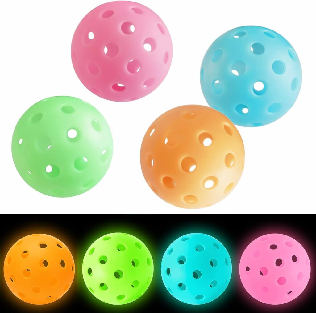Springen Pickleballs Glow-in-The-Dark Pickleball, 40 Holes Outdoor Pickleball Balls for USAPA Regulations, Elasticity and Durable Pickleballs for Beginners and Professional - 4 PCS Springen Pickleballs Glow-in-The-Dark Pickleball, 40 Holes Outdoor Pickleball Balls for USAPA Regulations, Elasticity and Durable Pickleballs for Beginners and Professional - 4 PCS